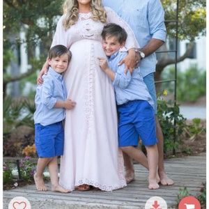 Fillyboo "I Believe In Unicorns" blush maxi dress